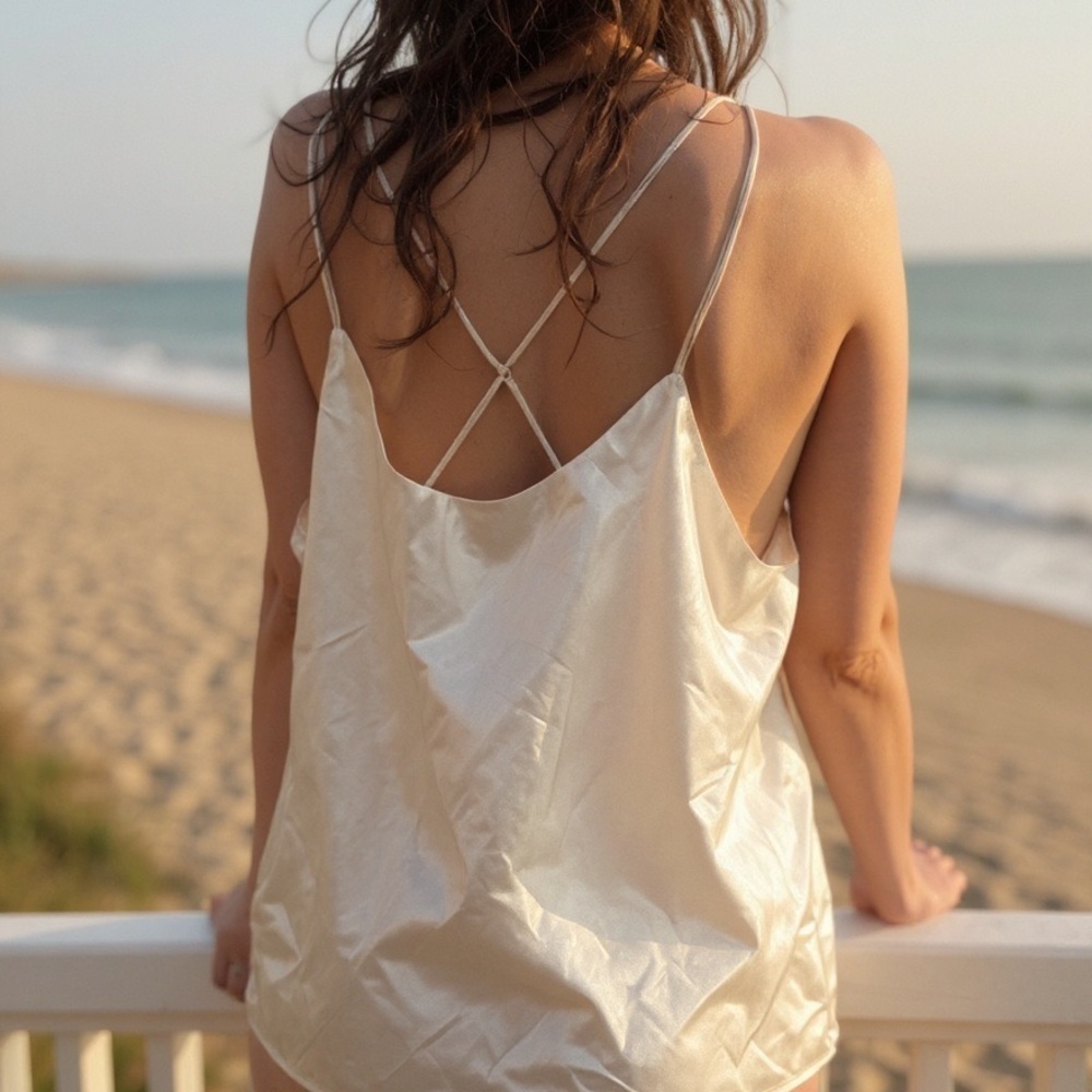 Elegant Cream Satin Camisole